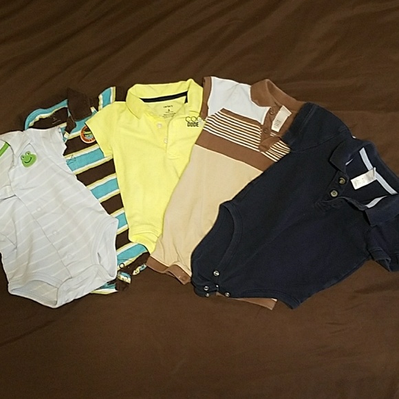 Collared Onsie lot 6-12 month Carter Old Navy - Picture 1 of 6